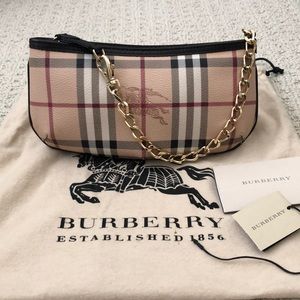 Burberry Haymarket Wristlet Clutch